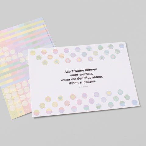 art dots | Bogen mit 150 Klebepunkten | multi colour pattern | Ø 9 mm - dot on