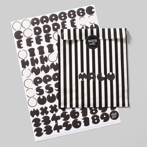black bubble dots | Bogen mit 108 Klebepunkten | Ø 20 mm - dot on