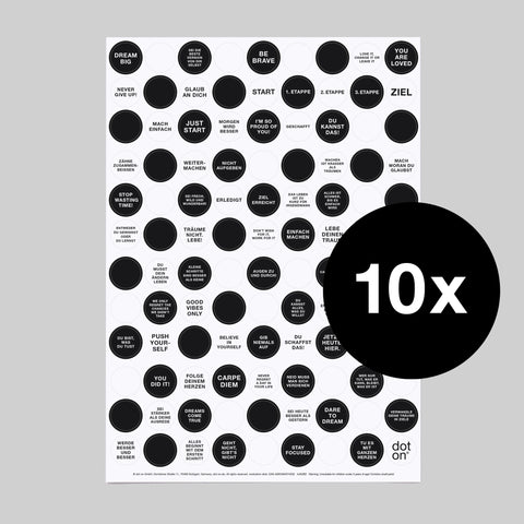 motivation dots | Bogen mit 108 Klebepunkten | Ø 20 mm - dot on