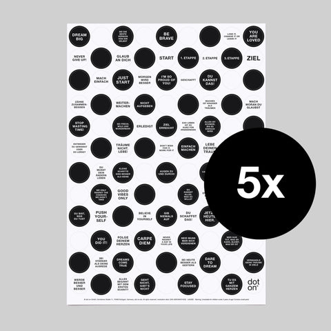 motivation dots | Bogen mit 108 Klebepunkten | Ø 20 mm - dot on