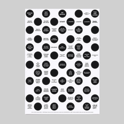 motivation dots | Bogen mit 108 Klebepunkten | Ø 20 mm - dot on