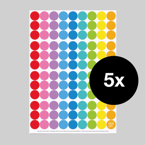 rainbow dots | Bogen mit 108 Klebepunkten | Ø 20 mm - dot on