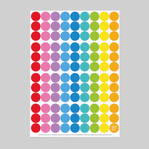 rainbow dots | Bogen mit 108 Klebepunkten | Ø 20 mm - dot on