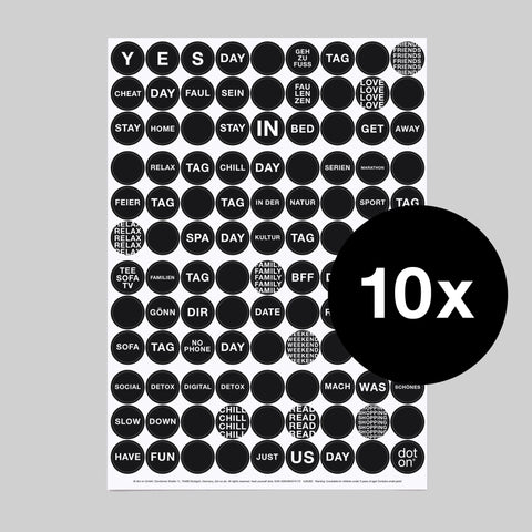 treat yourself dots | Bogen mit 108 Klebepunkten | Ø 20 mm - dot on