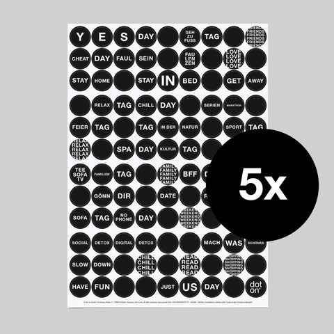 treat yourself dots | Bogen mit 108 Klebepunkten | Ø 20 mm - dot on