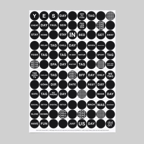 treat yourself dots | Bogen mit 108 Klebepunkten | Ø 20 mm - dot on