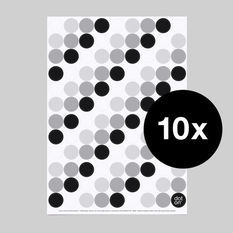 uncoloured dots | Bogen mit 108 Klebepunkten | Ø 20 mm - dot on