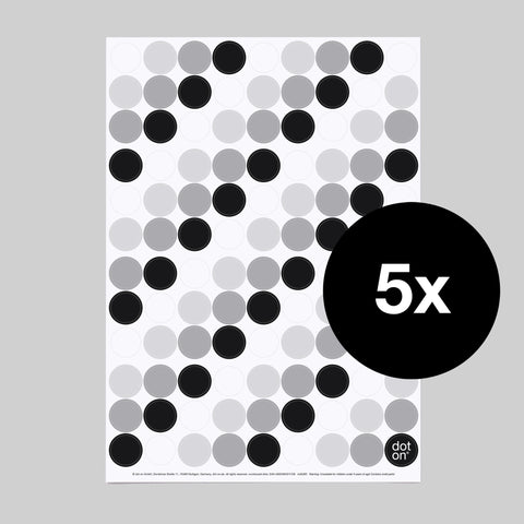 uncoloured dots | Bogen mit 108 Klebepunkten | Ø 20 mm - dot on