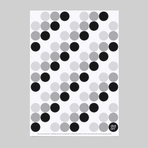uncoloured dots | Bogen mit 108 Klebepunkten | Ø 20 mm - dot on
