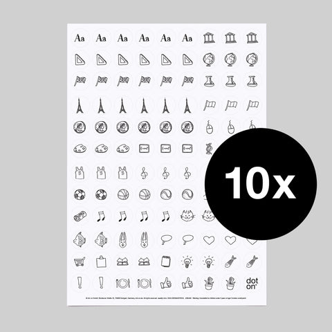 weekly dots · Klebepunkte Ø 20 mm