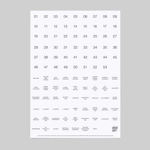 white holiday dots | Bogen mit 108 Klebepunkten | Ø 20 mm - dot on