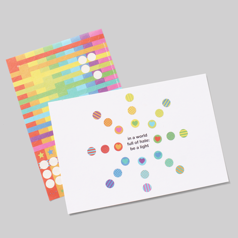 art dots | Bogen mit 150 Klebepunkten | multi colour pattern | Ø 9 mm - dot on