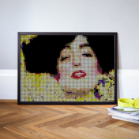 Pixelart | Kleben nach Zahlen-Set mit Stickern | Motiv: Klimt | 50x70 cm - dot on