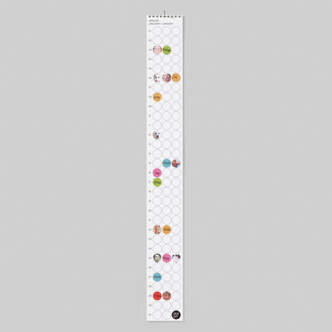 Geburtstagsplaner bday | Rainbow Edition | 8x70 cm - dot on