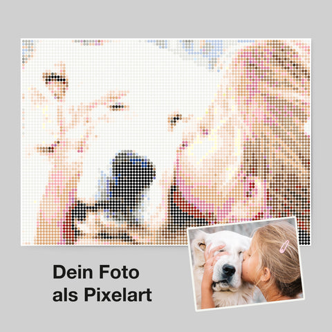 dot on my Pixelart DIY eigenes Foto als Pixelart Kleben nach Zahlen individuelles modernes Geschenk Feste & Events mit Wunschtext