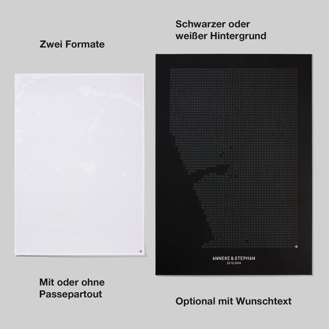 dot on my Pixelart DIY eigenes Foto als Pixelart Kleben nach Zahlen individuelles modernes Geschenk Feste & Events mit Wunschtext