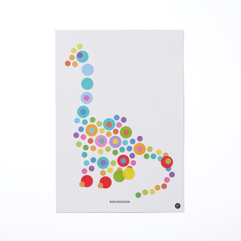 dots this | Bastelset Dino | Ausklebset mit Stickern für kreative Kleber | 21x30 cm - dot on