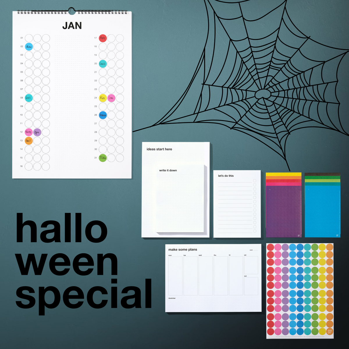 halloween special · timeless + dotty orga set mit gratis Menüplaner 🎃