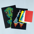 Pixelart | Bastelset Space | Stickerset für kreative Kleber | 21x30 cm - dot on