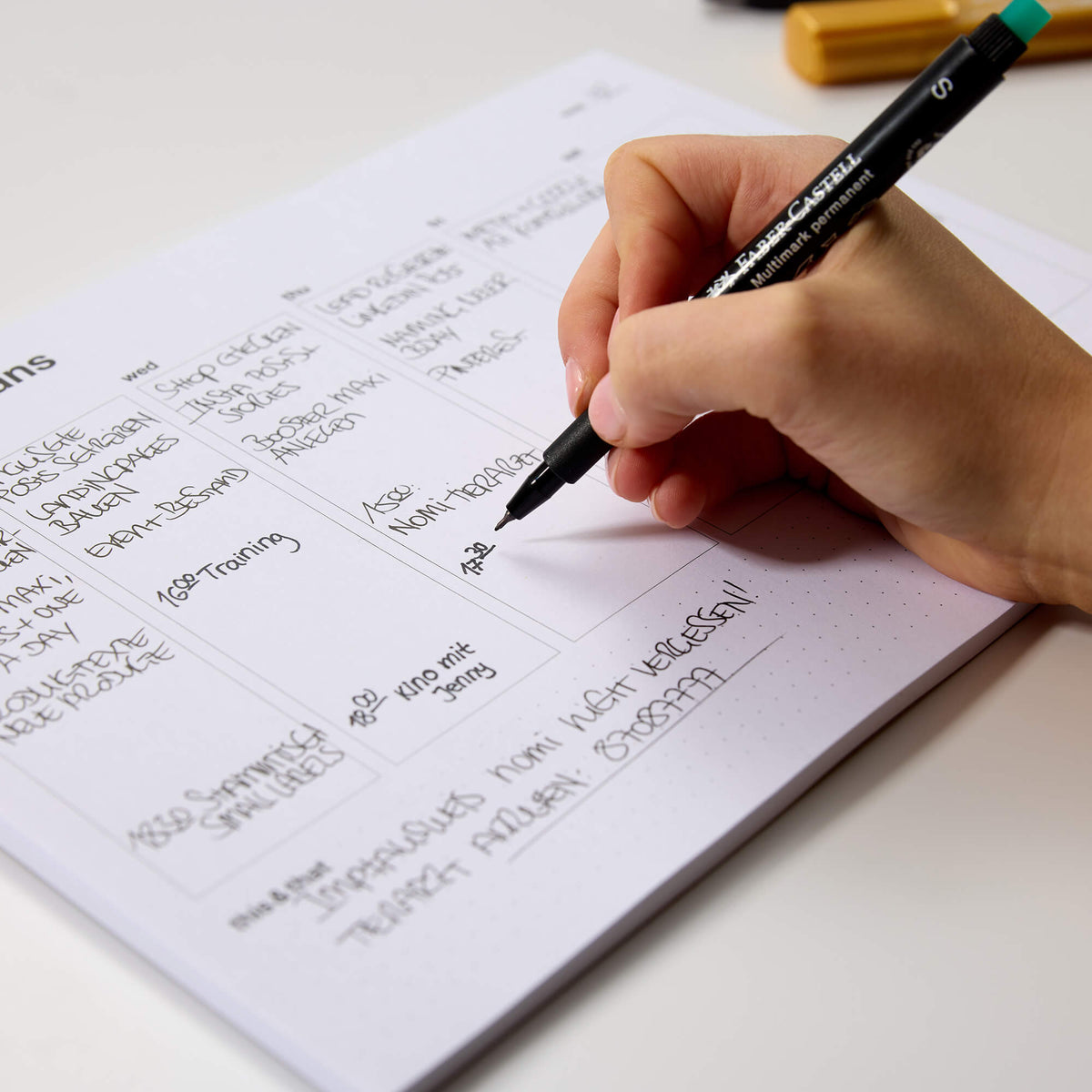 make some plans · weekly planner · A4