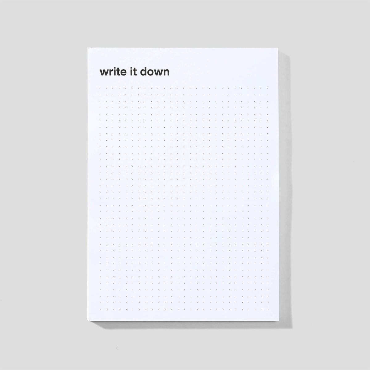 write it down · Notizblock · A5