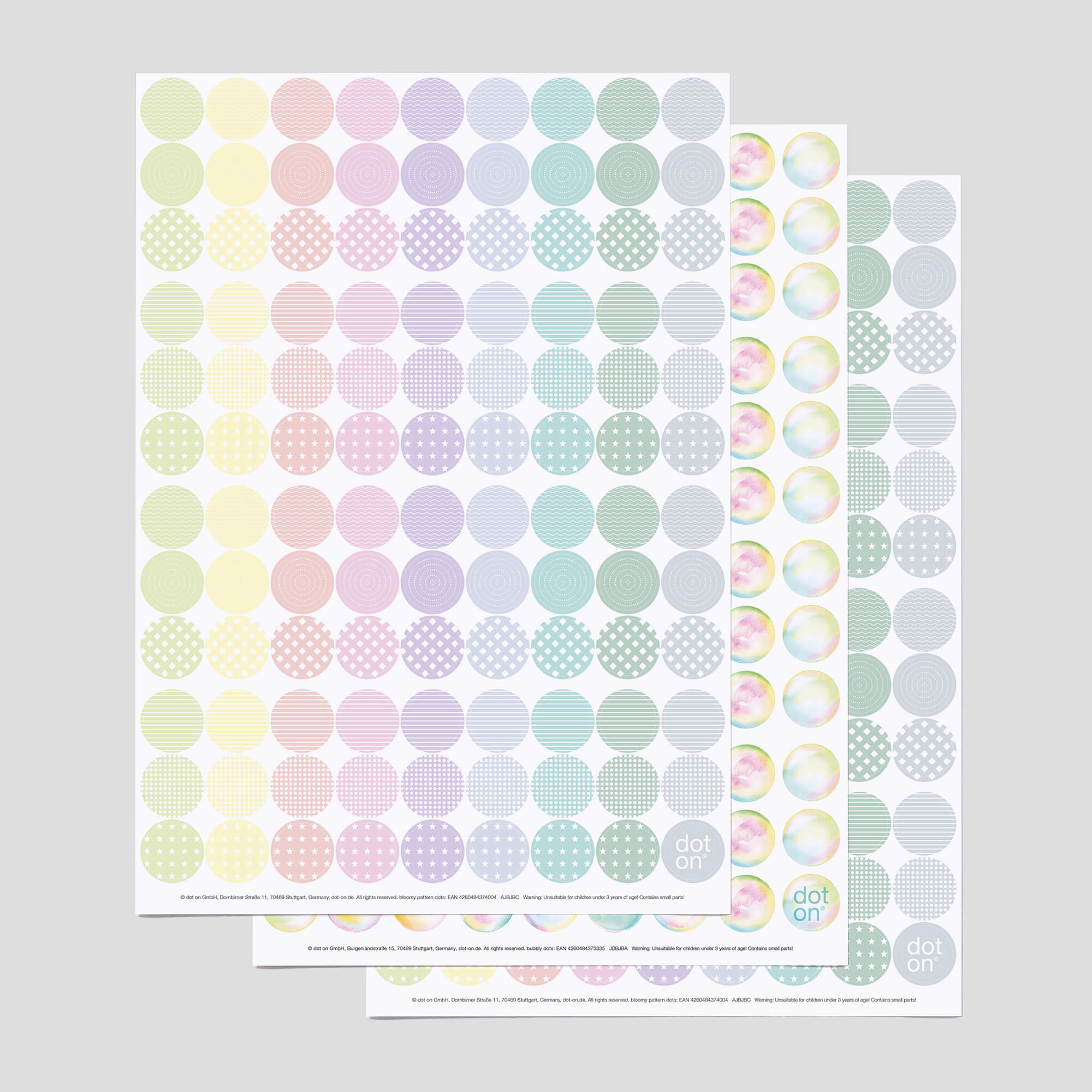 bloom+bubble dots · 3er-Set · Klebepunkte Ø 20 mm