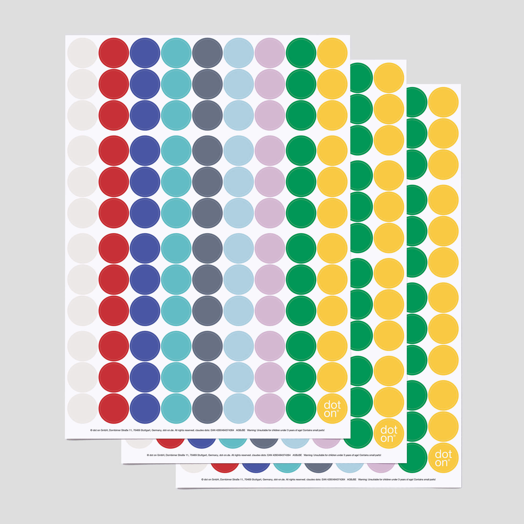 claudes dots · 3er-Set · Klebepunkte Ø 20 mm