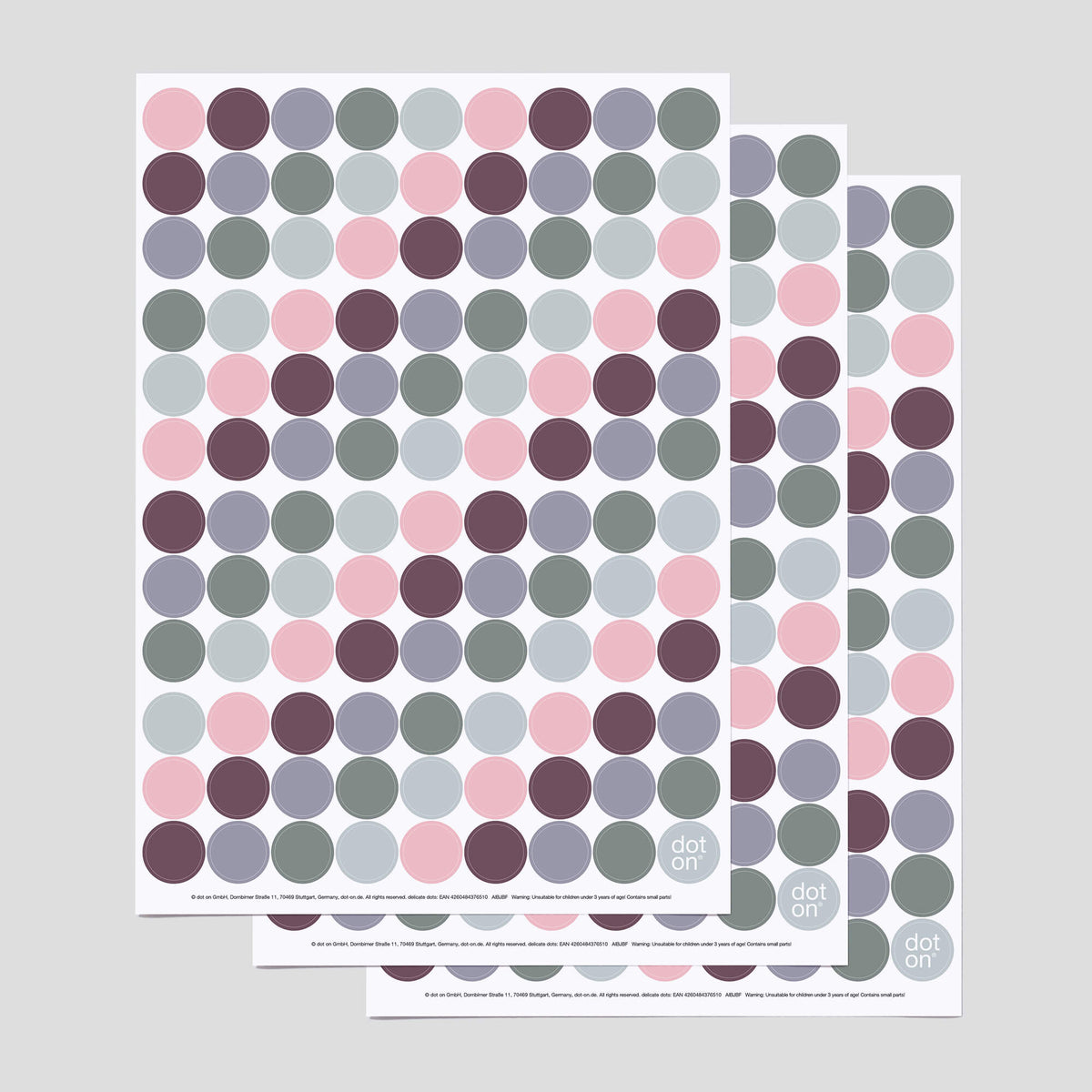delicate dots · 3er-Set · Klebepunkte Ø 20 mm