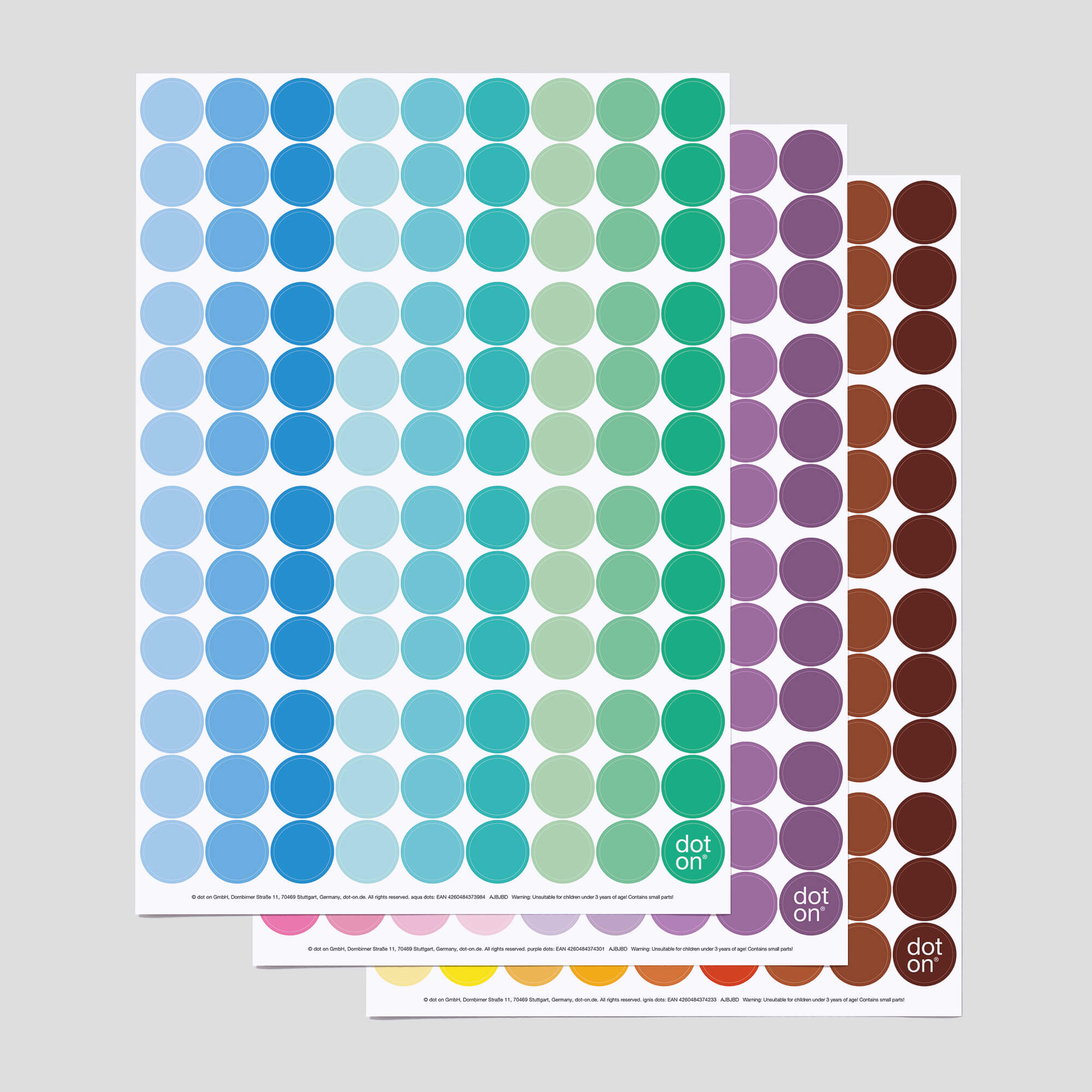 elemental dots · 3er-Set · Klebepunkte Ø 20 mm