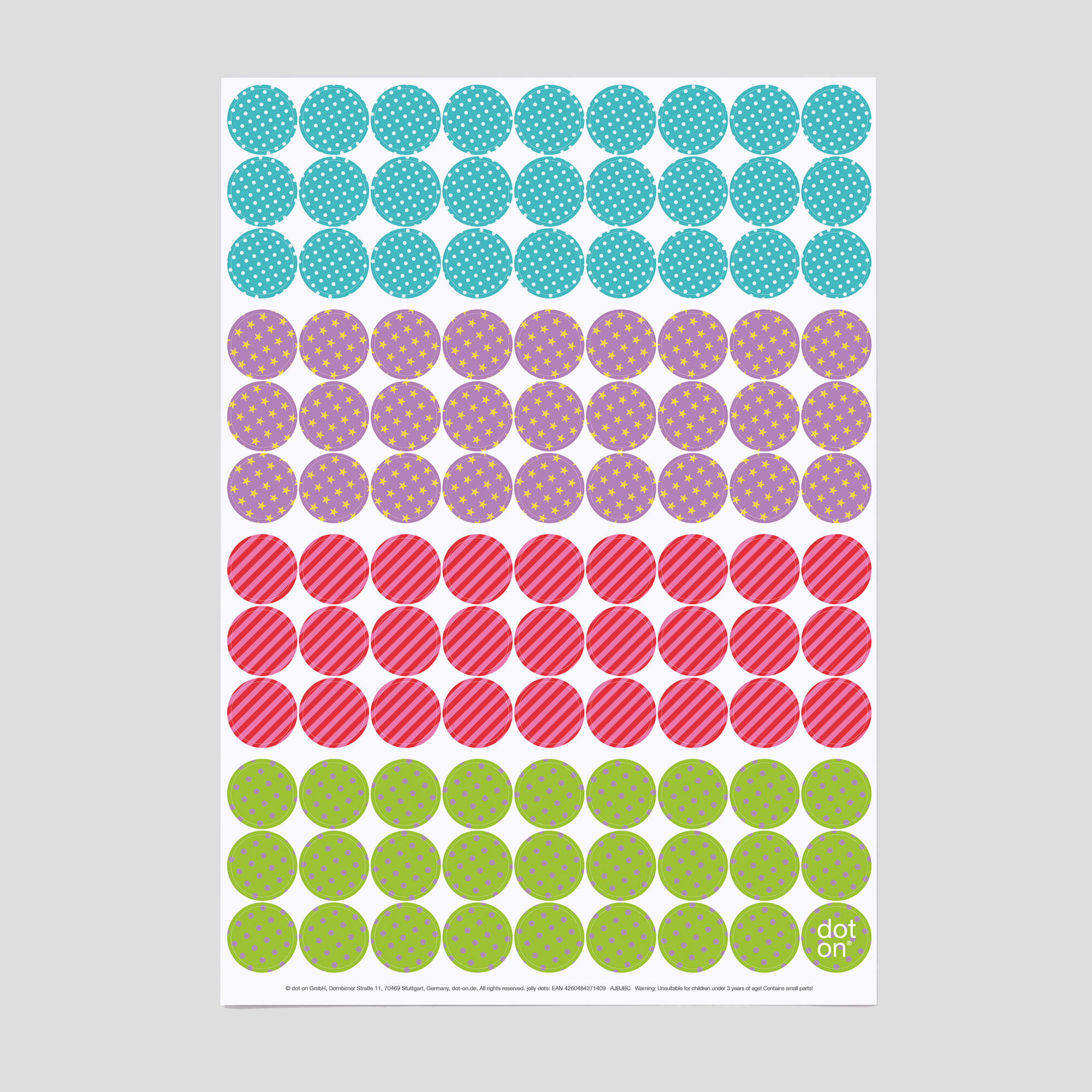 happy dots · 3er-Set · Klebepunkte Ø 20 mm