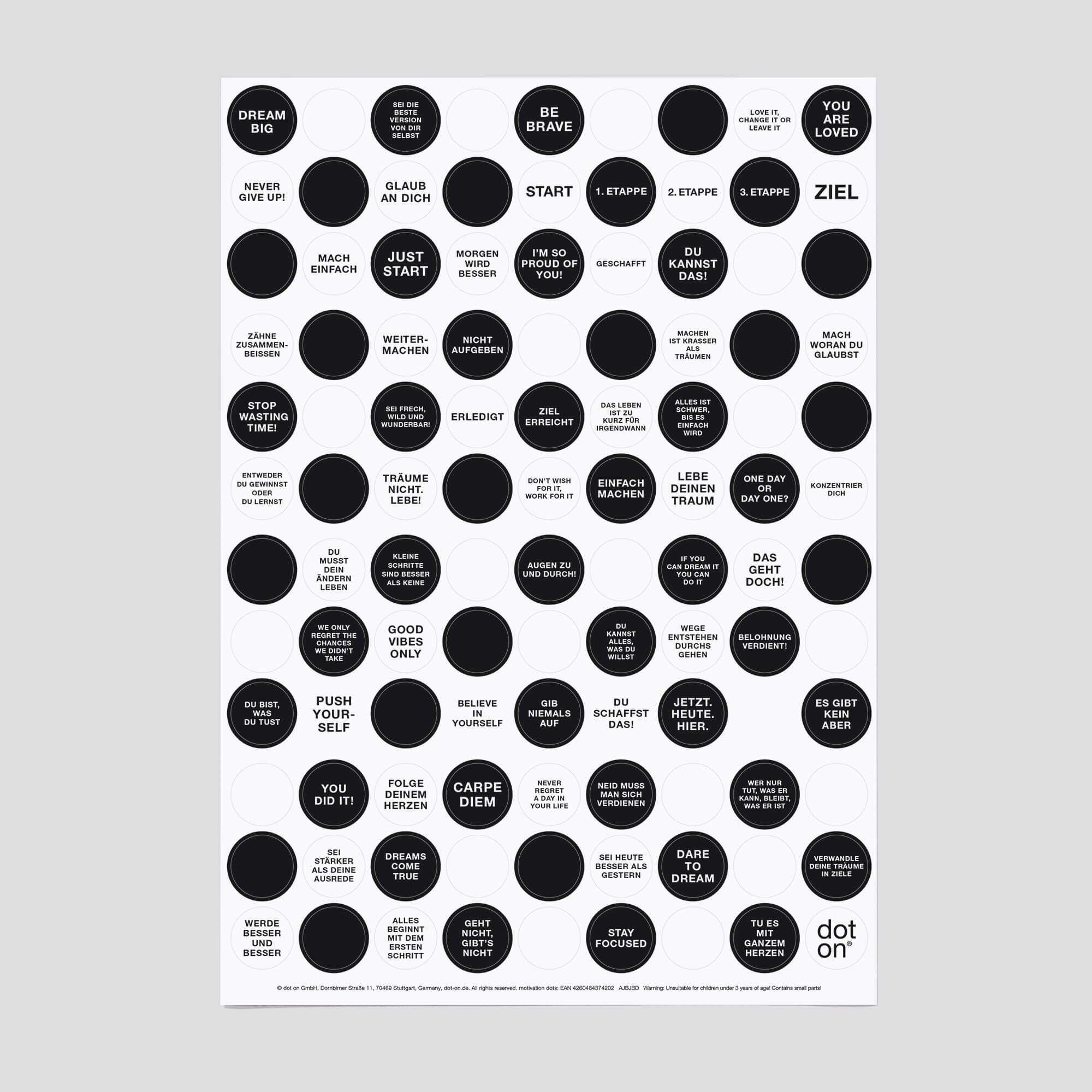 motivation dots · adhesive dots Ø 20 mm