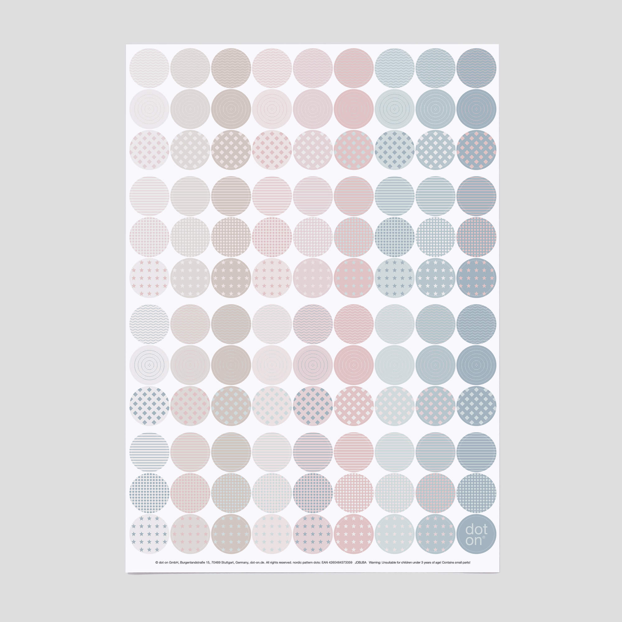 nordic pattern dots · sticky dots Ø 20 mm