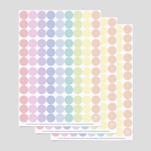 pastell dots · 3er-Set · Klebepunkte Ø 20 mm