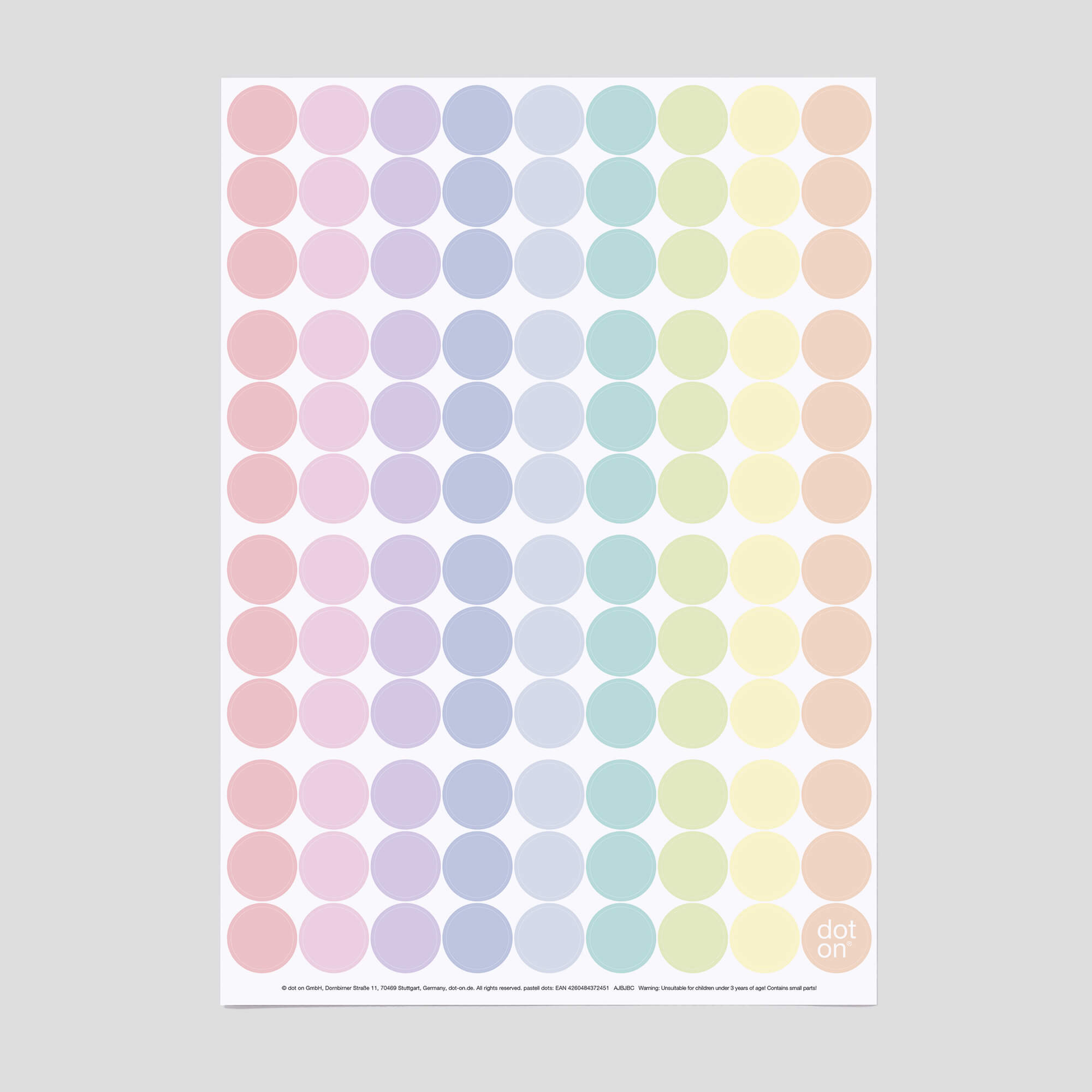 pastel dots · sticky dots Ø 20 mm