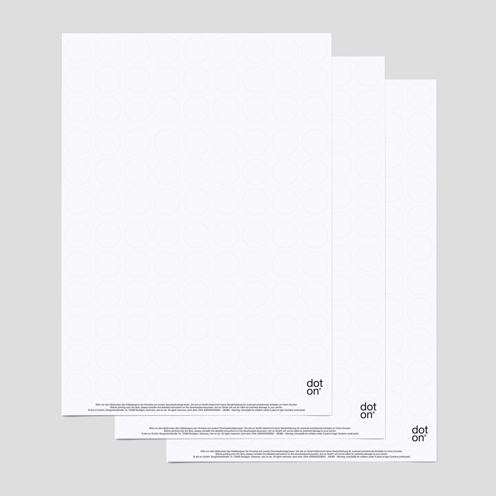 print dots · 3er-Set · Klebepunkte Ø 20 mm