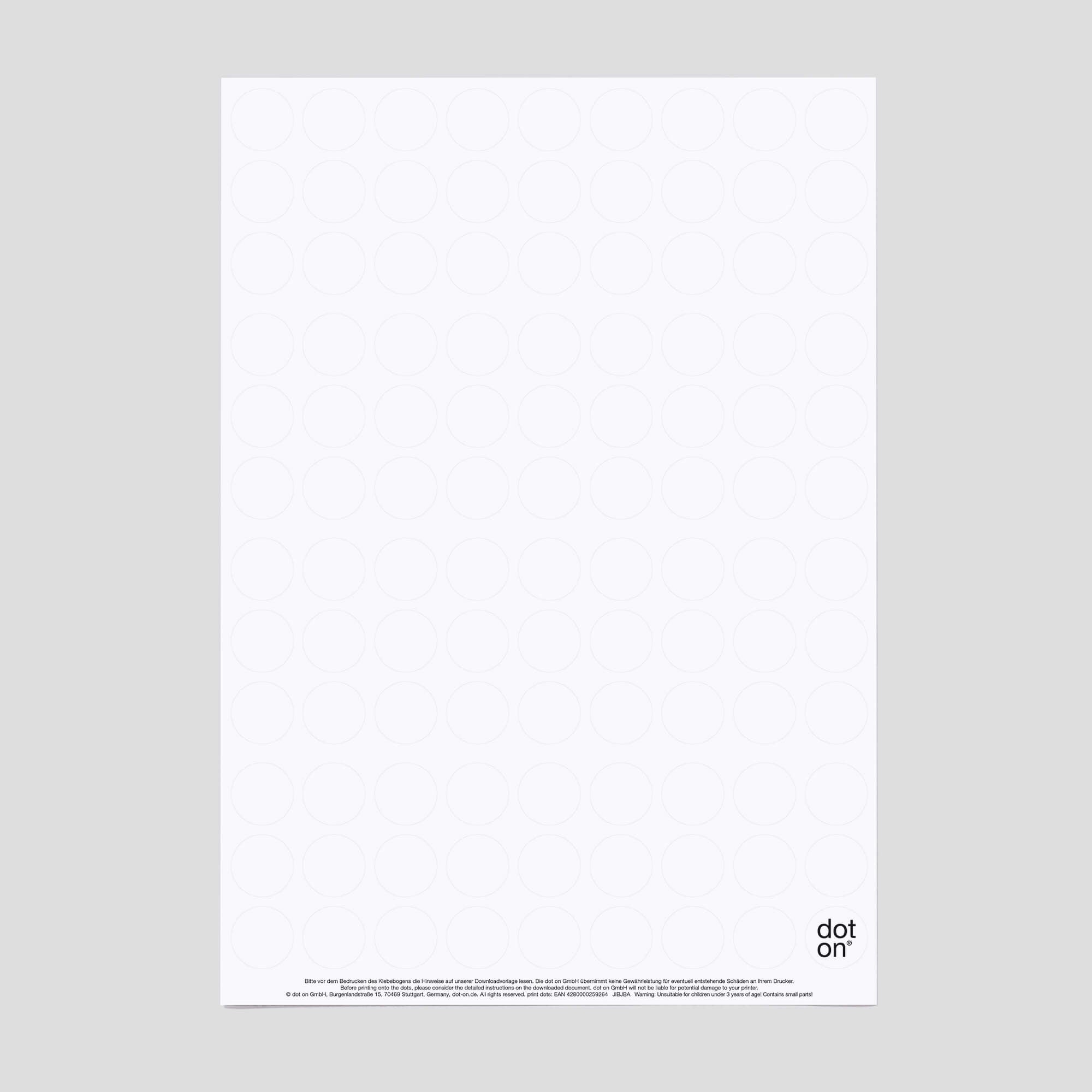 print dots · sticky dots Ø 20 mm