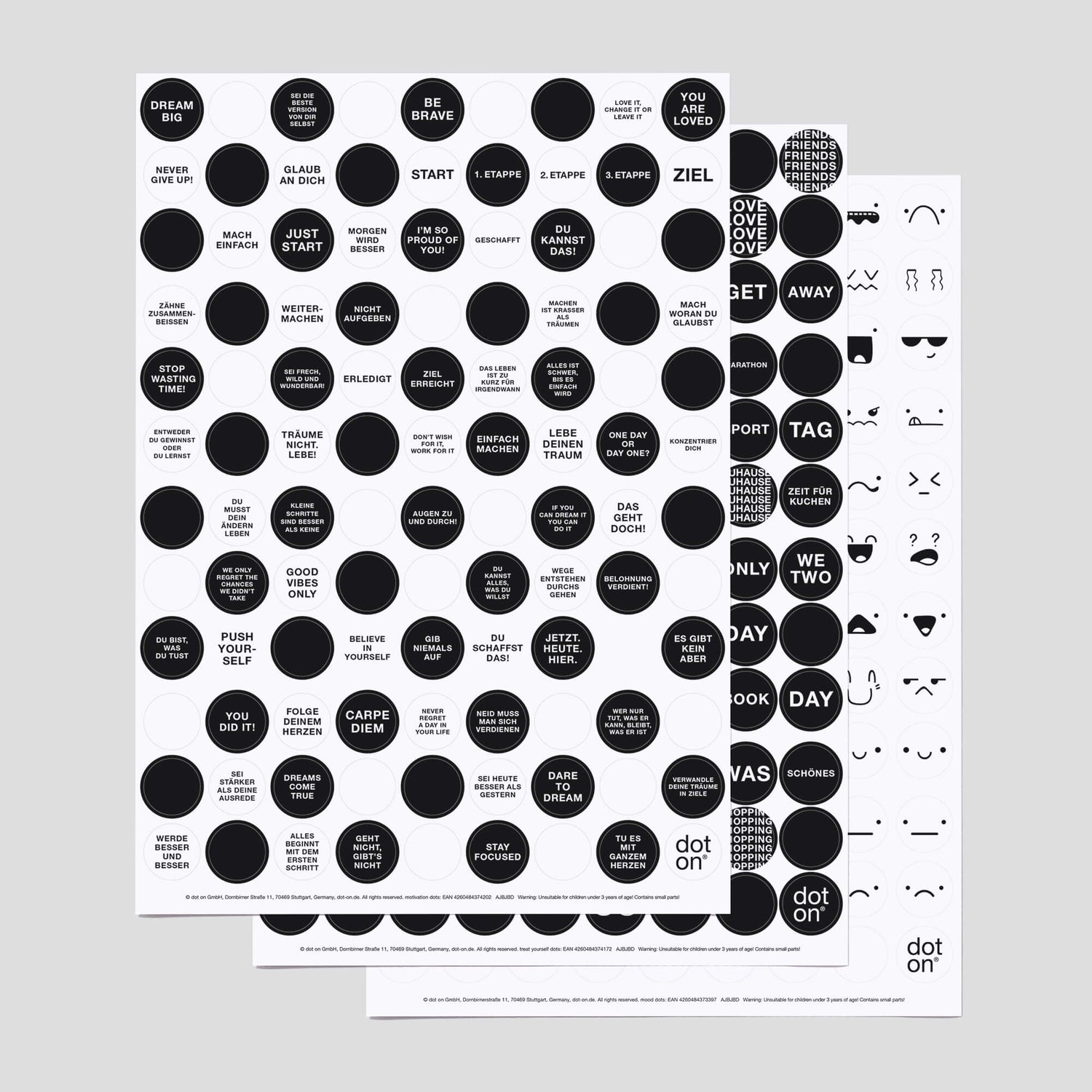 selfcare dots · 3er-Set · Klebepunkte Ø 20 mm