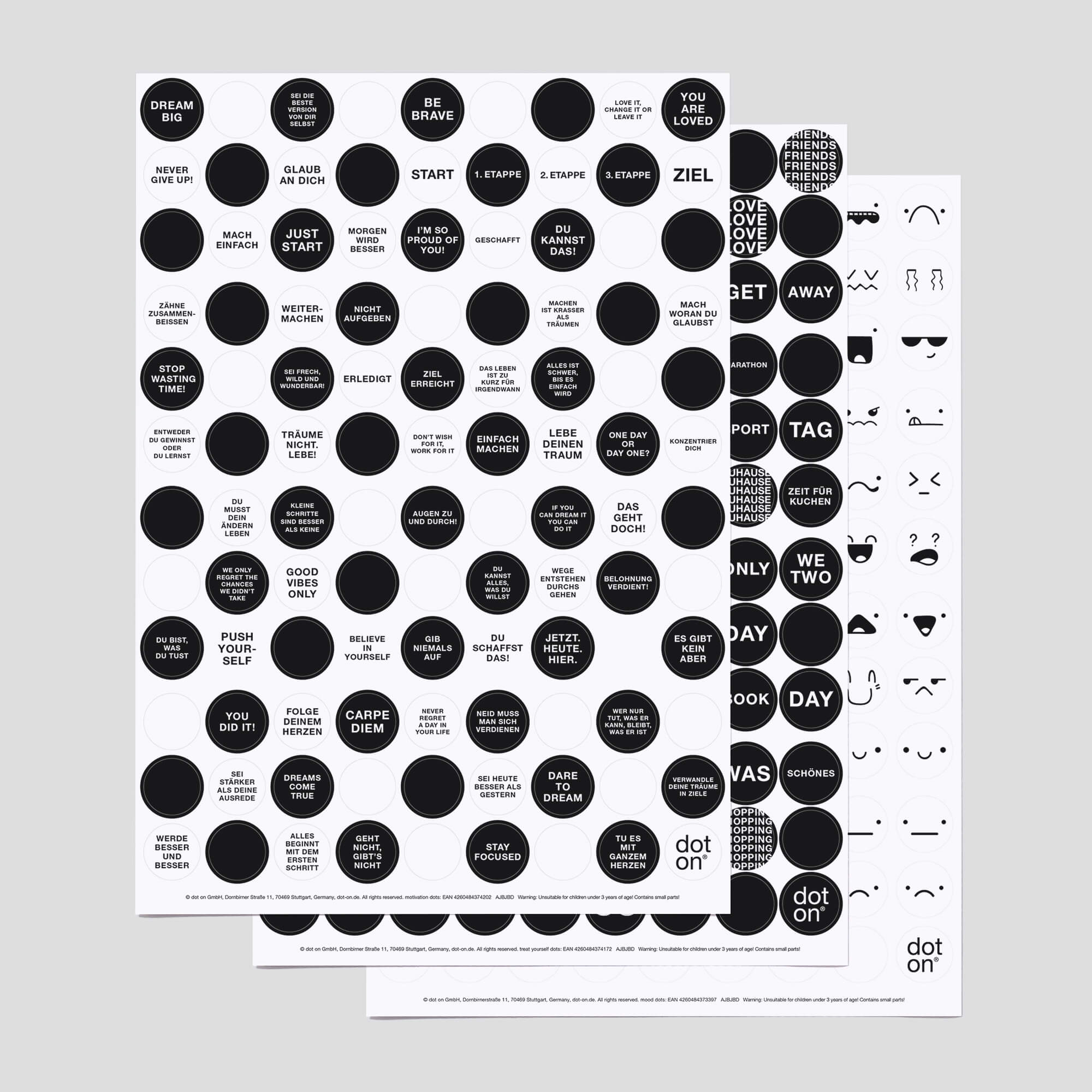 selfcare dots · 3er-Set · Klebepunkte Ø 20 mm