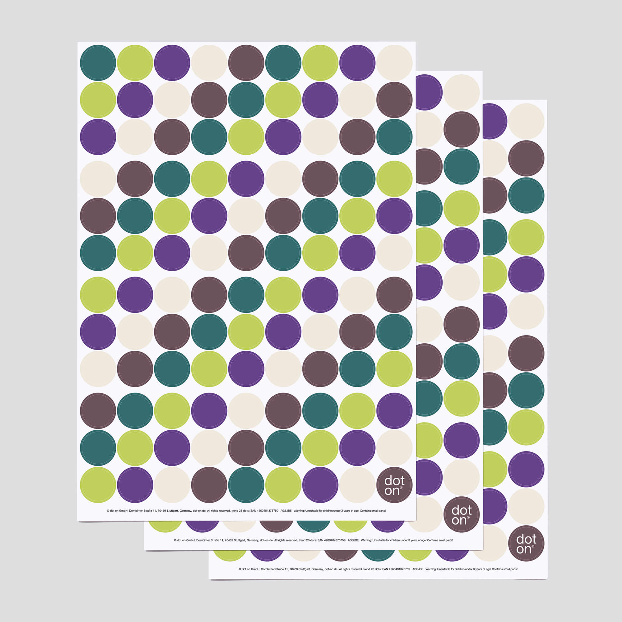 trend 2026 dots · 3er-Set · Klebepunkte Ø 20 mm