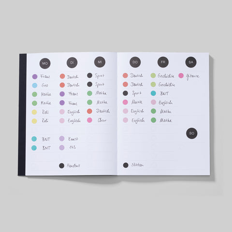 BUJO Box | rainbow edition | dotty plans Buchplaner-Set zum kreativen Planen - dot on