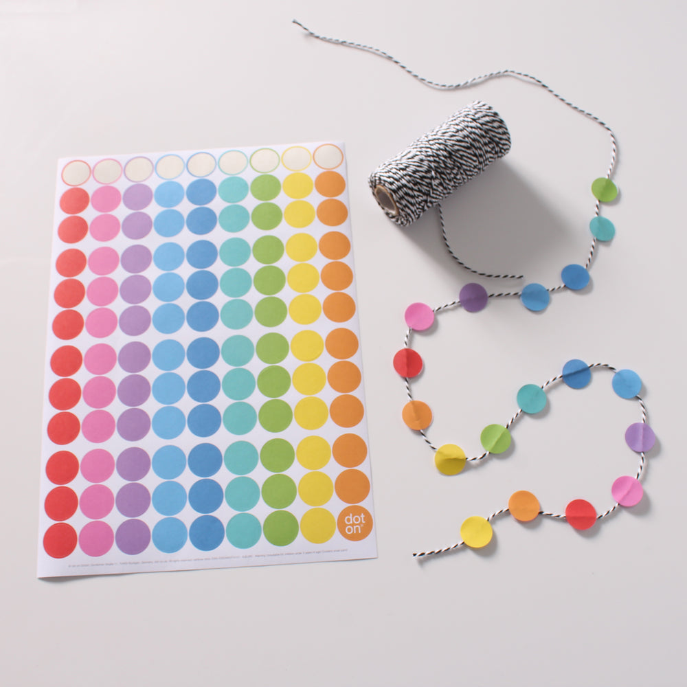 rainbow dots | Bogen mit 108 Klebepunkten | Ø 20 mm - dot on