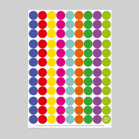 dot on 107 Klebepunkte 20 mm Andy Warhol Farbpalette Kunst 