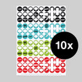 comic dots | Bogen mit 108 Klebepunkten | Ø 20 mm - dot on