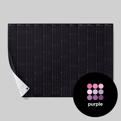 Annual Planner 2025 with adhesive dots | Purple Edition | in 4 formats