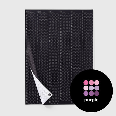 Annual Planner 2025 with adhesive dots | Purple Edition | in 4 formats