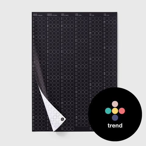 Annual planner 2025 with adhesive dots | TREND 2025 | in 4 formats