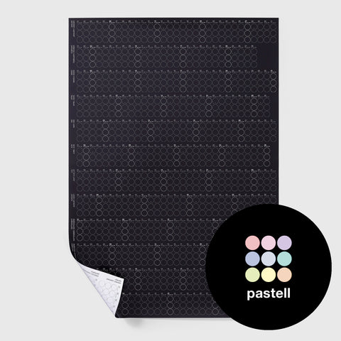 Annual Planner 2025 with adhesive dots | Pastel Edition | in 4 formats