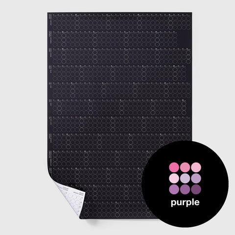 Annual Planner 2025 with adhesive dots | Purple Edition | in 4 formats