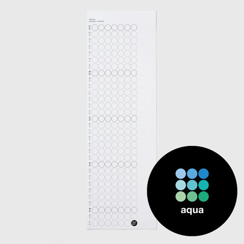 Annual planner 2025 with adhesive dots | Aqua Edition | in 4 formats