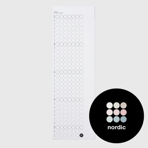 Annual planner 2025 with adhesive dots | Nordic Edition | in 4 formats